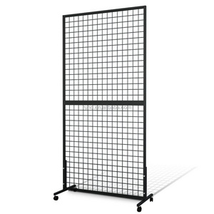 Gridwall Panel Display Stand Heavy Movable Floorstanding Grid Wall Panels Retail Display Rack