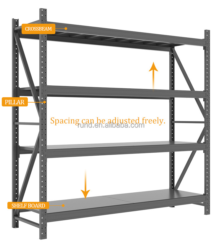 Metal Racking Shelf For Medium Duty Steel Rack Long Span Metal Boltless Tire Storage Rack Warehouse Storage Shelf Factory