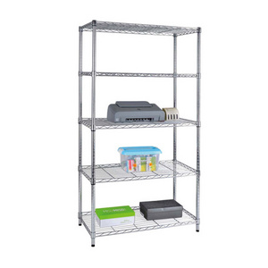 Chrome-plated wire mesh shelf warehouse household storage shelf metal stainless steel anti-static shelf