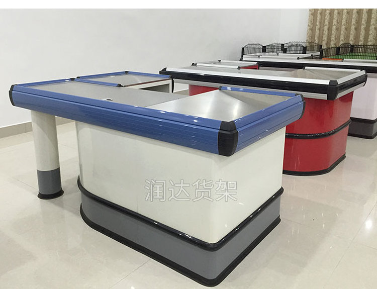 Supermarket Beautiful check out cash counter table shop counter design modern design cash counter