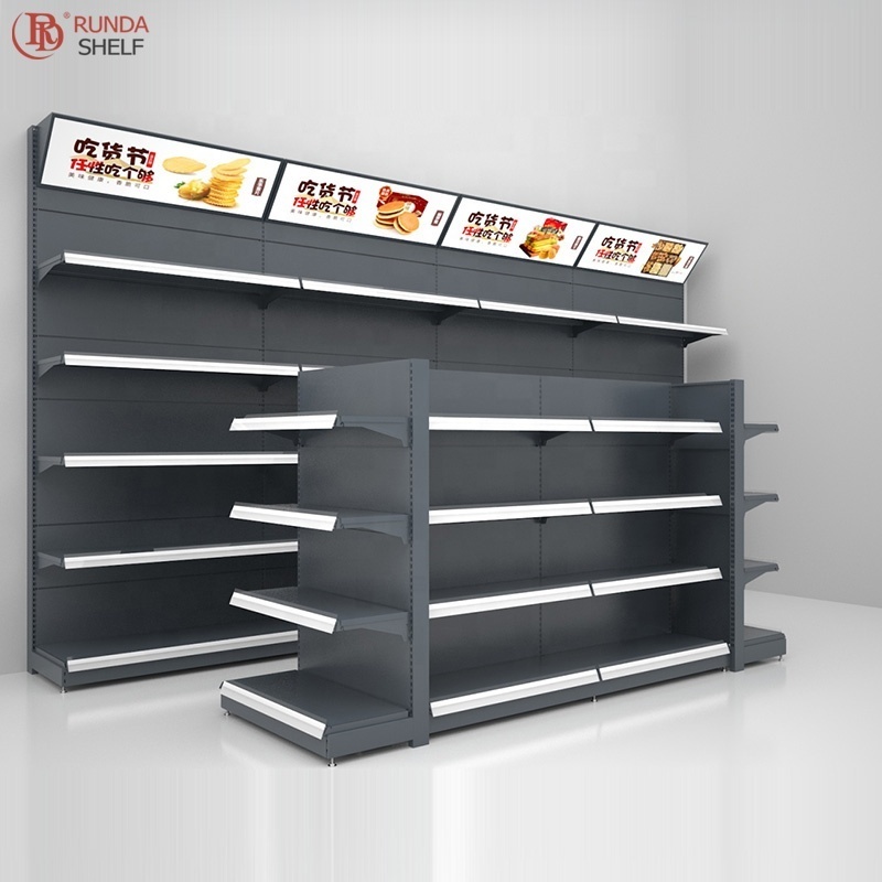 RunDa heavy duty  supermarket metallic shelves /Store Display Racks /gondola shelving  OEM