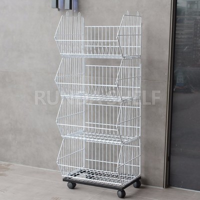 WMS-01 metal wire mesh basket shelf