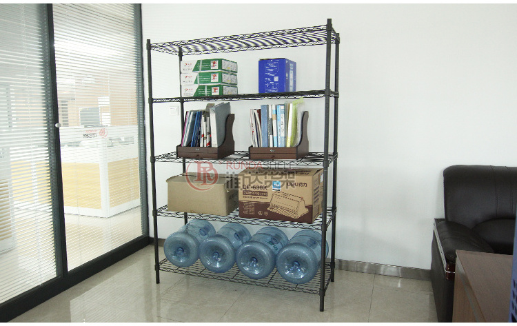 Chrome-plated wire mesh shelf warehouse household storage shelf metal stainless steel anti-static shelf