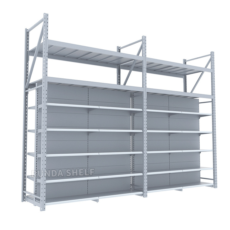 Shopping Mall Heavy Duty Shelves Display Rack for Free 3 Steel YES RD-RIR Supermarket Shelves GZRUNDA Shelves Plate Type 4000mm