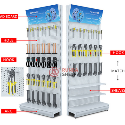 Accessories Display Shelf Metal Pegboard Slant Board  Rack For Hardware Accessory Display Stand Shelf For Tool Shop