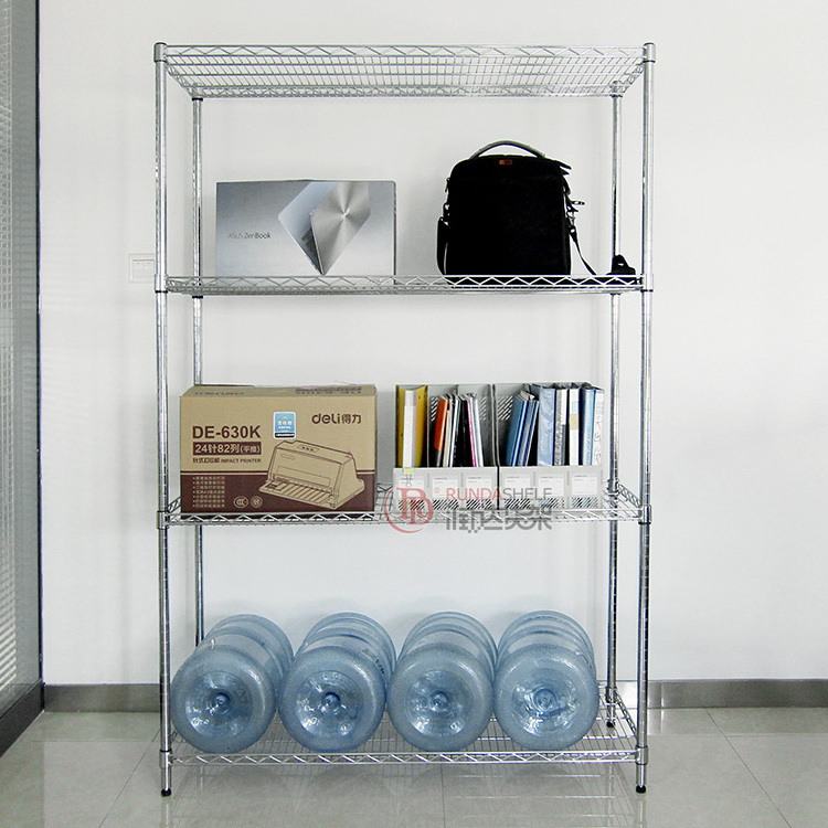 Chrome-plated wire mesh shelf warehouse household storage shelf metal stainless steel anti-static shelf