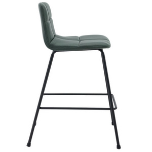 Green Leather Seat Strong High Bar Stool Modern Breakfast Counter Chairs