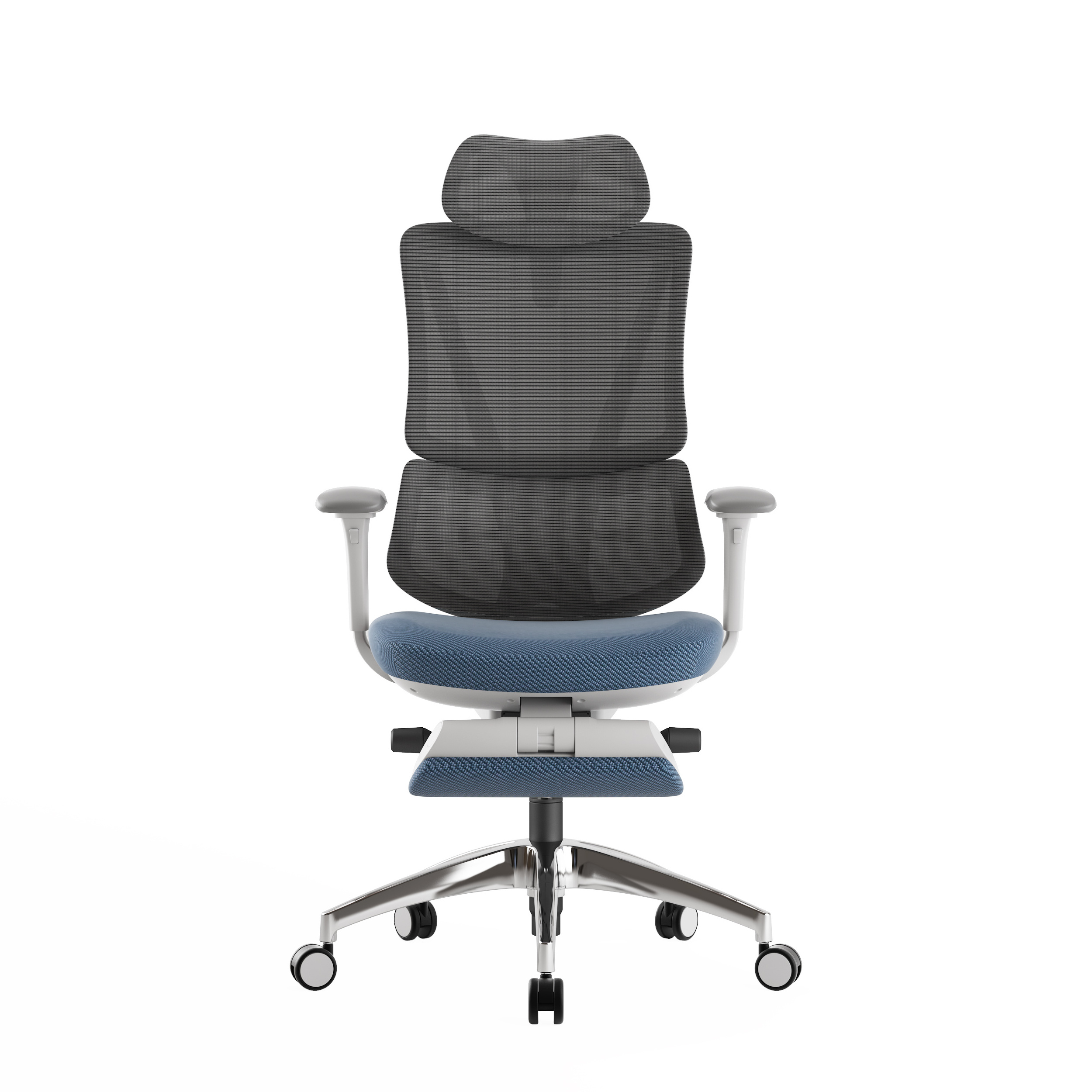 With Excellent Quality white high back Office Chair hydraulic Functional with footrest  revolving guest manager Office Chair