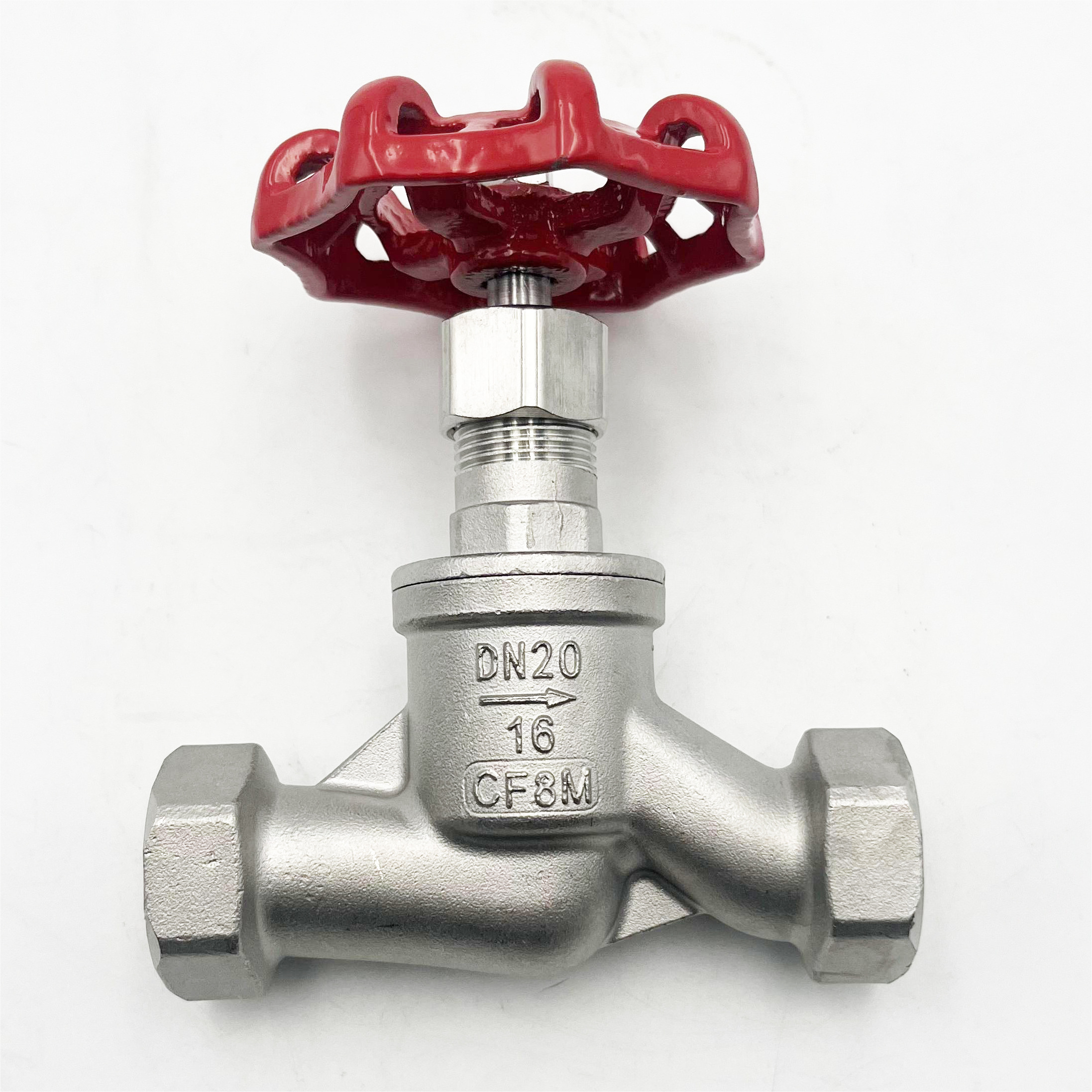 SS304 PN16 DN25 Screw Stop Valve Manual Stainless Steel S-Type Threaded Globe Valve