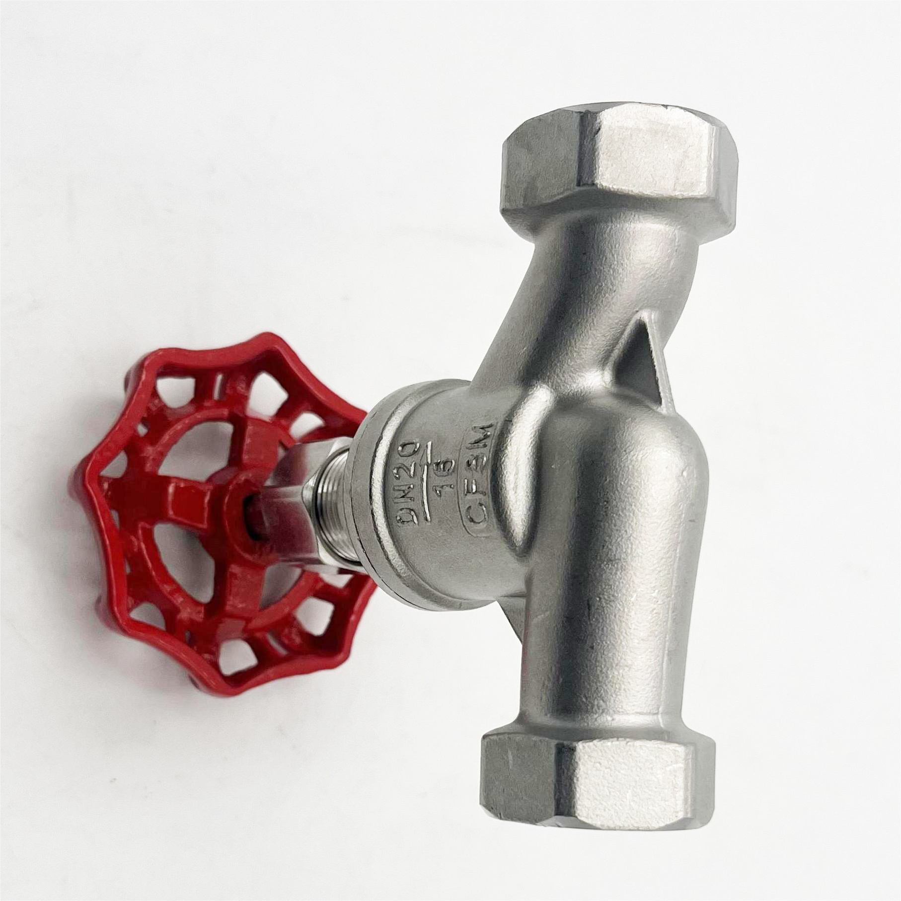 SS304 PN16 DN25 Screw Stop Valve Manual Stainless Steel S-Type Threaded Globe Valve