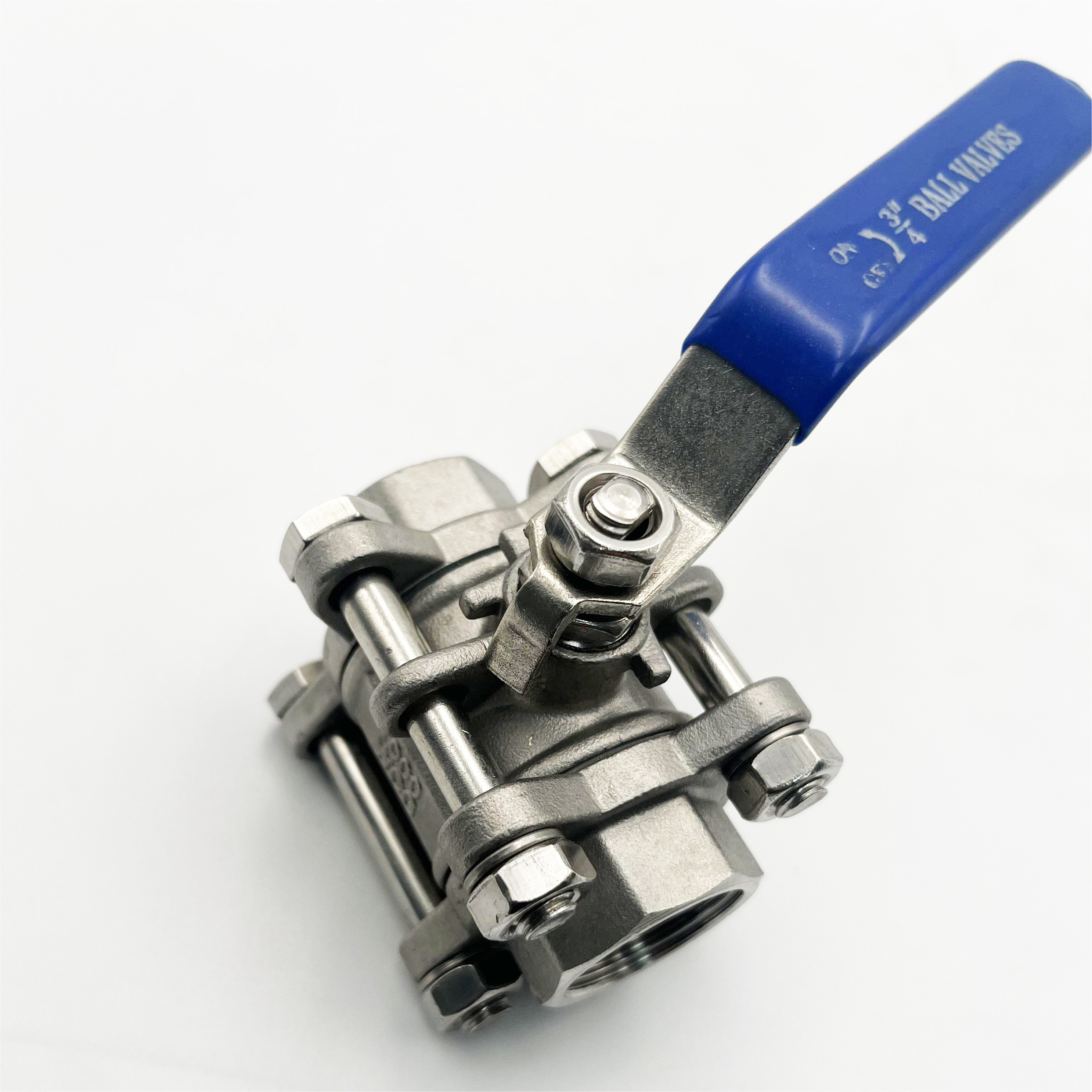 Manual three piece ball valve 2inch 1000WOG 3pc SS304 SS316 CF8 CF8M NPT BSP G thread stainless steel ball valve