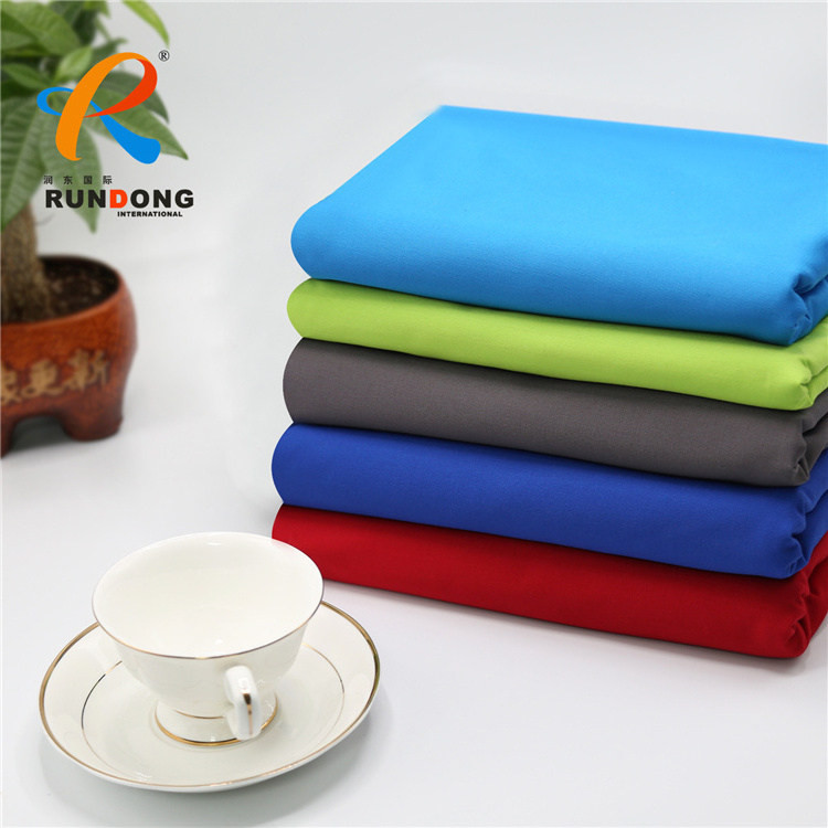 Rundong high quality stock  woven polyester  tr 65/35  uniform   polycotton cotton uniform  fabric