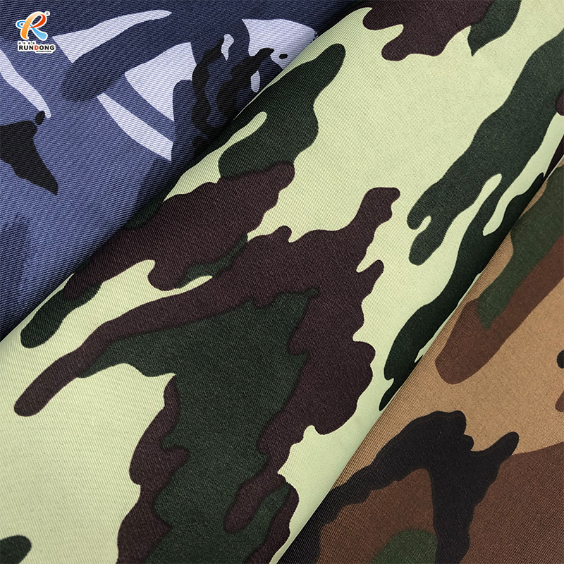 Rundong custom  digital spandex  cheap  uniforms fire resistant desert digital camouflage fabric