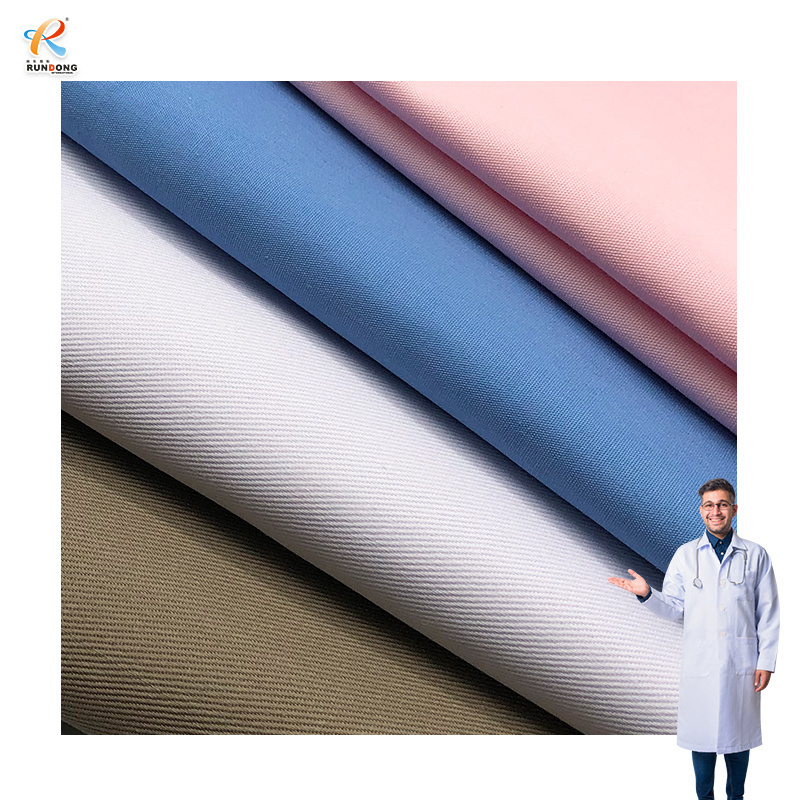 Rundong wholesale  design suppliers  hospital material roll tr waterproof dacron medical  uniforms  fabric