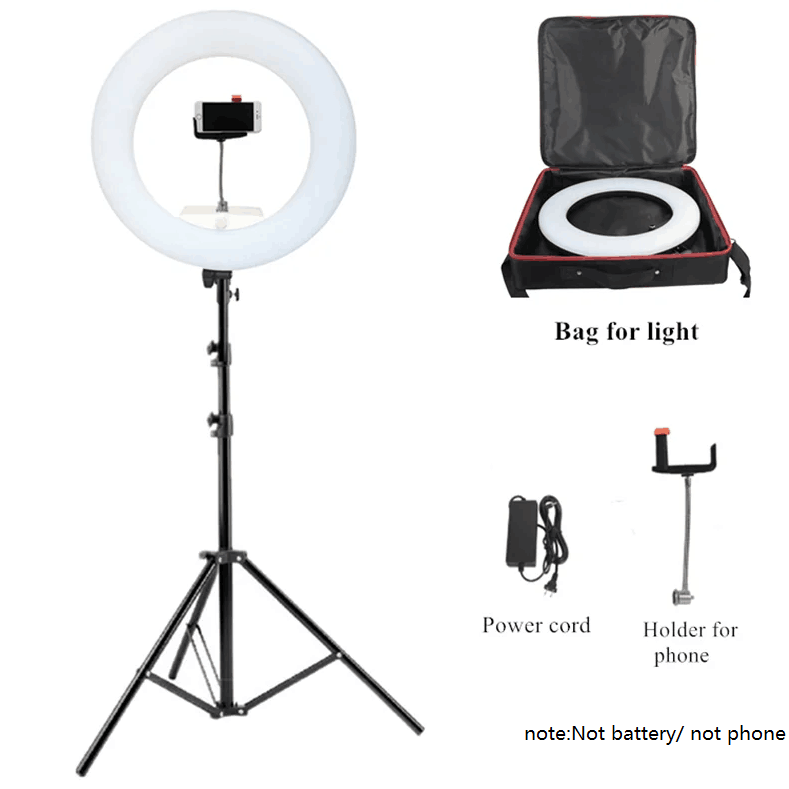 FS-480 FS-480II led photography studio ring light lamp 48w circle lights 3200-5500k video lamp for salon makeup white black