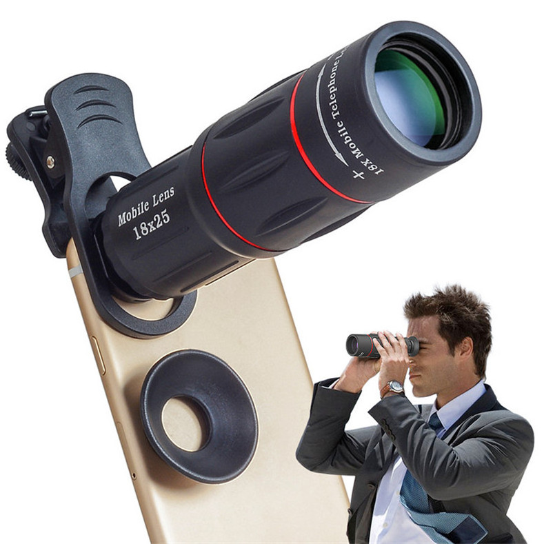 Mobile Phone Lens Universal Clip 18X Zoom Cellphone Telescope Lens Telephoto Smartphone Camera Lens For iPhone Xiaomi