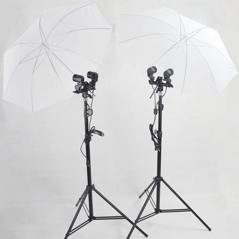 Rundour high quality Photography Studio Kits Light Stand+Translucent White Umbrella+Flash Bracket Photo Studio Set