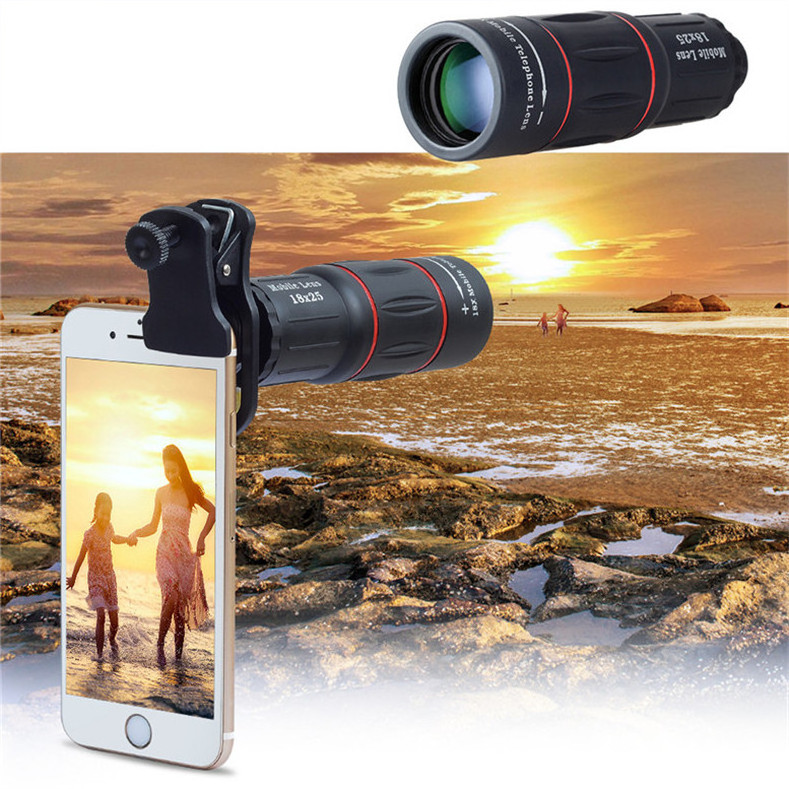 Mobile Phone Lens Universal Clip 18X Zoom Cellphone Telescope Lens Telephoto Smartphone Camera Lens For iPhone Xiaomi