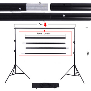 Photography Photo Studio Kit 2 * 3m Backdrop Stand 1.6*3 m Green Screen Backdrop Light Bulbs sockets Soft Umbrella