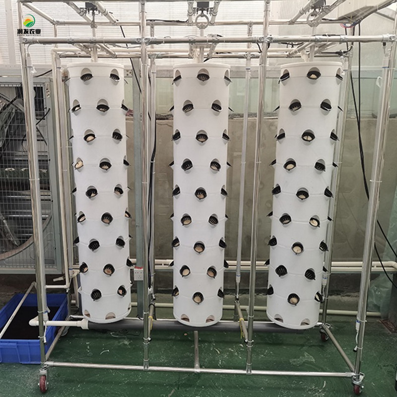 Hydroponics Growing System Vertical Farming Rotating Tower Aeroponic Tower Planting System With Grow Light