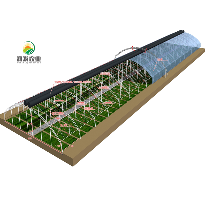 Single-Span Film Greenhouse Equipped Fertigation Doser With Retractable Roof Systems Greenhouses Selling