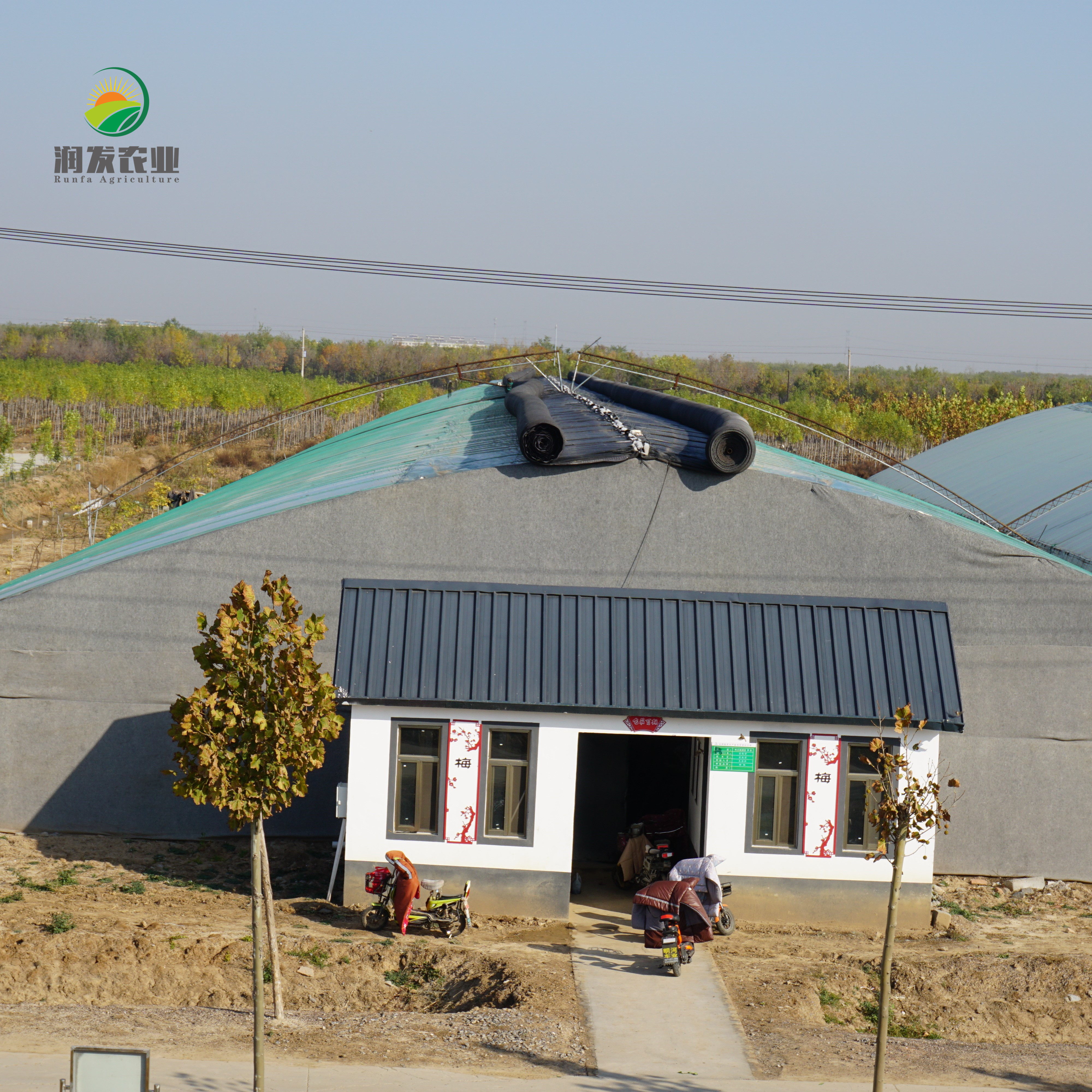 Single-Span Film Greenhouse Equipped Fertigation Doser With Retractable Roof Systems Greenhouses Selling