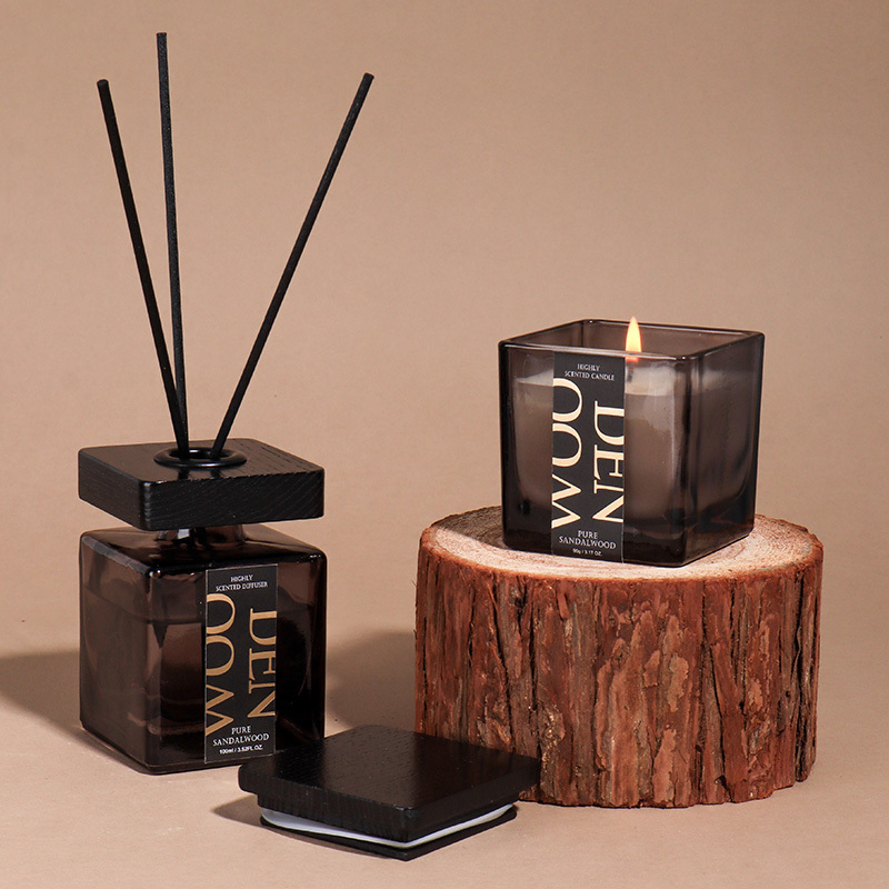 Candles and Diffuser Set Packaging Luxury Reed Diffuser Candle Set Gift Box