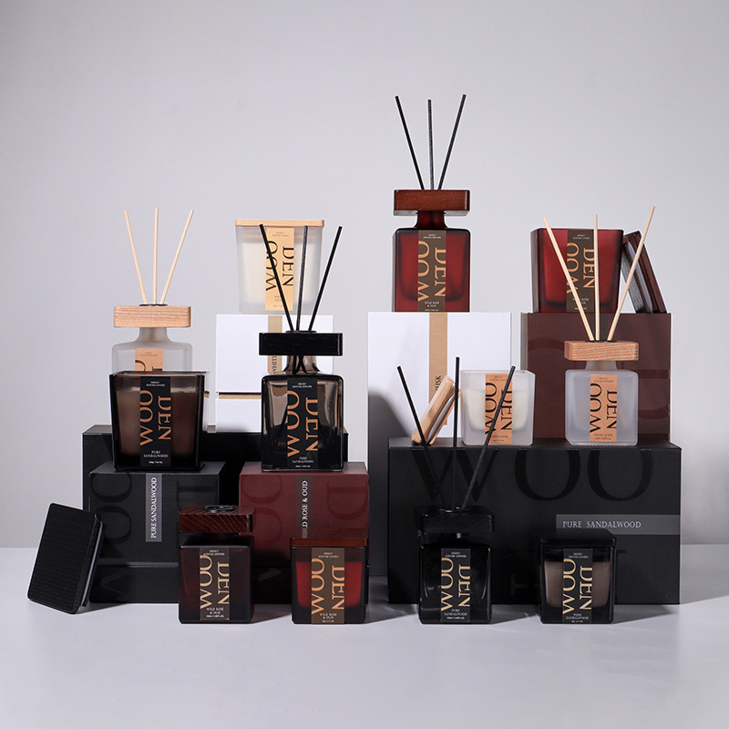 Candles and Diffuser Set Packaging Luxury Reed Diffuser Candle Set Gift Box