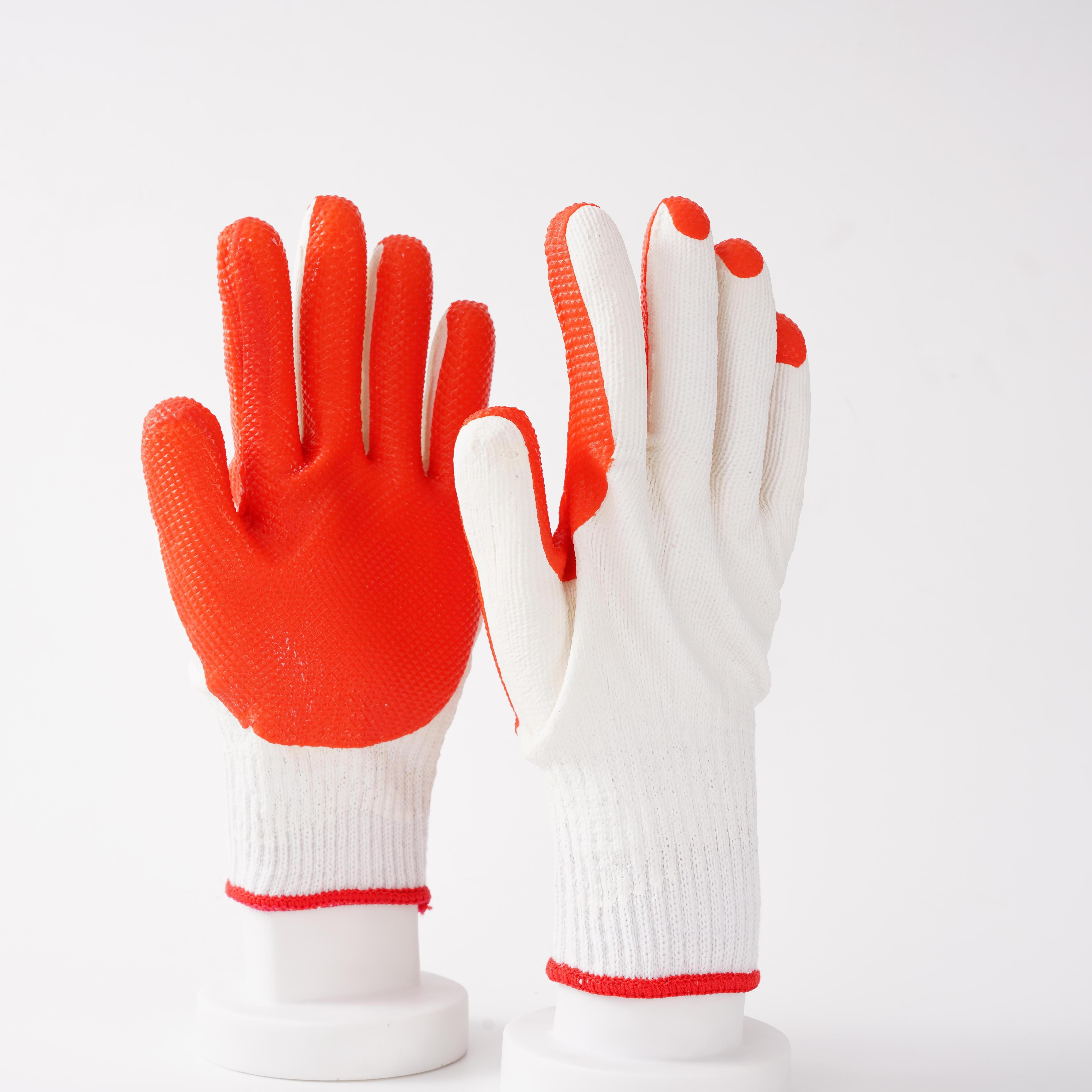 pairs large rubber latex double coated work gloves latex coating safety gloves laminated latex gloves