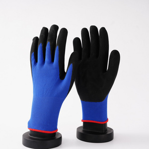 New Style Palm Dipped Nylon Spandex Gloves Nitrile Coated Glove