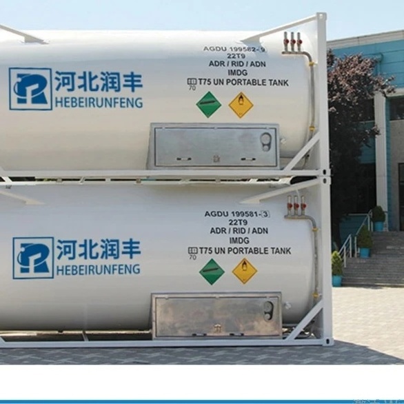 ASME Standard UN T75 Cryogenic 20ft ISO Tank Container for LNG LCO2 Ethylene