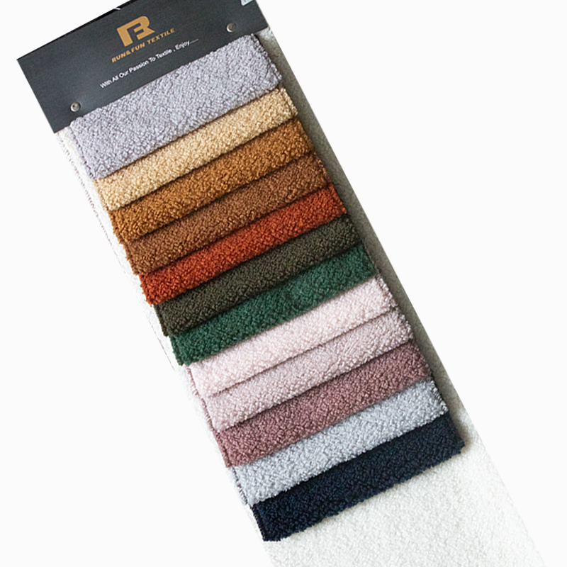 Paddington Custom New Designs Polyester Hometextile Sherpa Fleece Knitted Boucle Fabric For Sofa