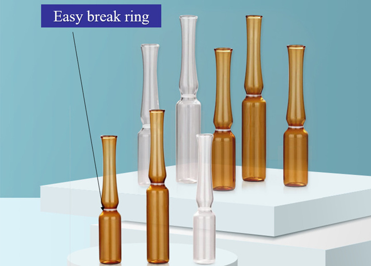 Wholesale cheap OEM  Glass ampoule bottle 1ml 2ml 5ml 10 ml Ampoules Glass Vial amber ISO certified glass ampoule