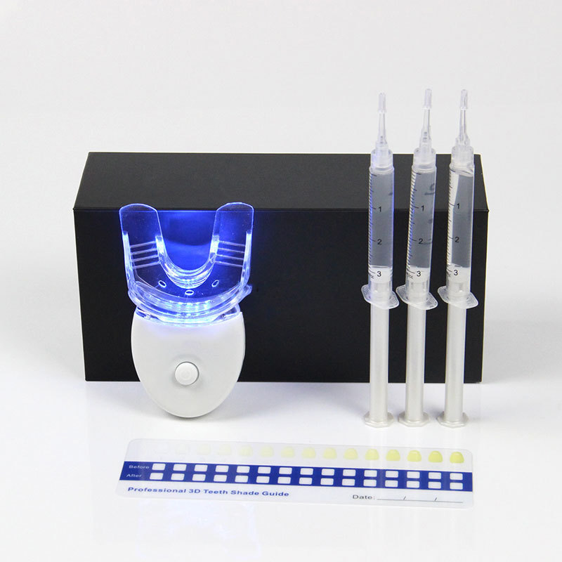 Wholesale Teeth Whitening Home Kit  Led Light With Dental Bleaching Gel Syringe Home Use Teeth Whitening Kits Private Label