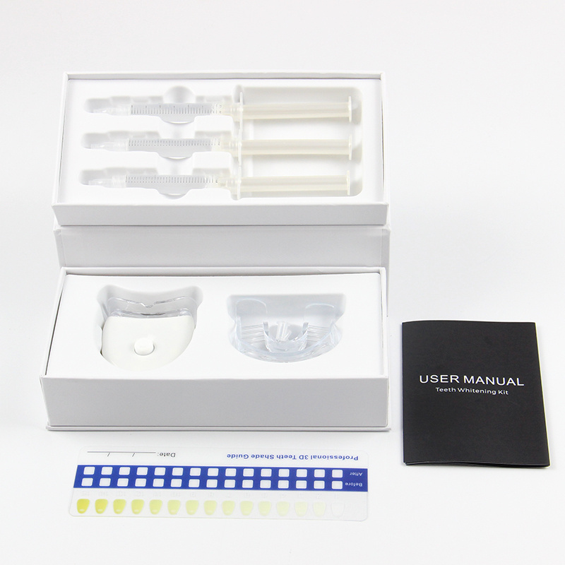 Wholesale Teeth Whitening Home Kit  Led Light With Dental Bleaching Gel Syringe Home Use Teeth Whitening Kits Private Label