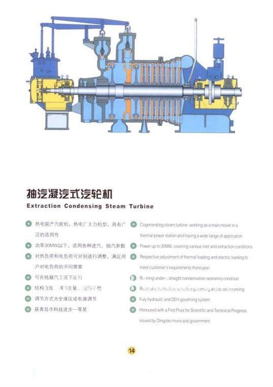 Industrial Extraction condensing Steam turbine