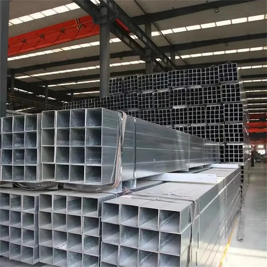 Hot sale 100*100 hot dip gi  square tube ASTM A500 grade rectangle galvanized steel pipe tube