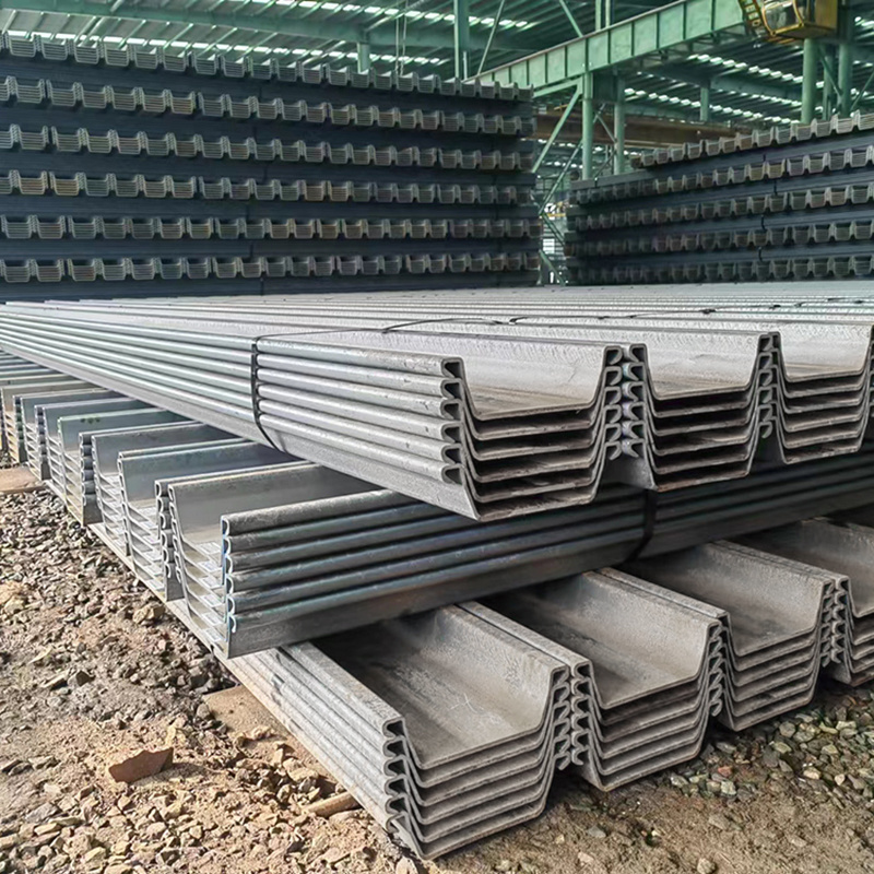 U Z type 2 4 retaining seawalls supplier no steel sheet Pile Larsen piling for water solution