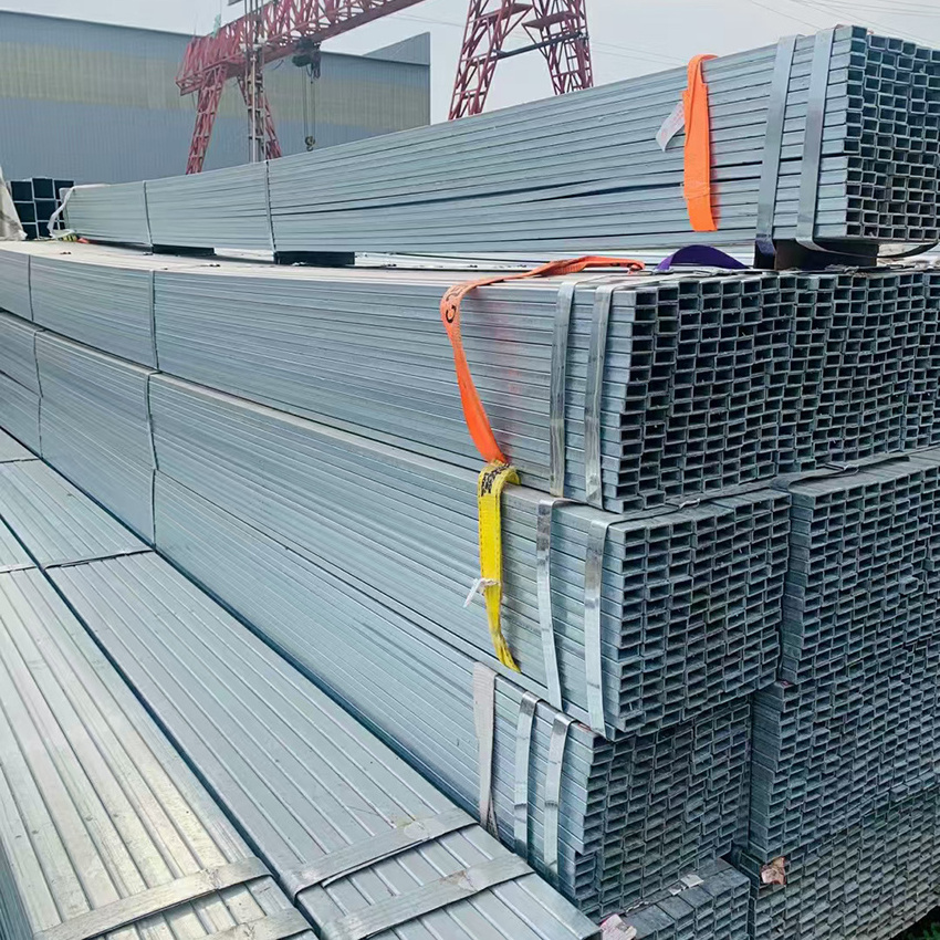 Hot Sale High Quality 3mm Thickness 4 Inch Rectangular Galvanized Iron Square  tube Pipe For Construction