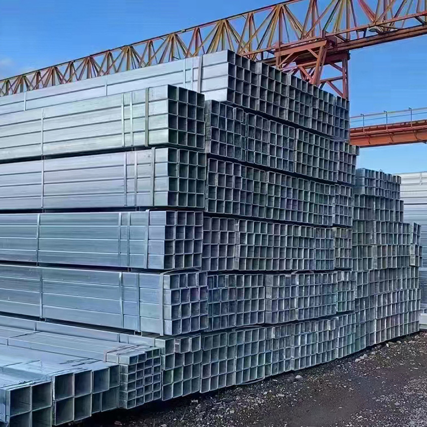 Hot Sale High Quality 3mm Thickness 4 Inch Rectangular Galvanized Iron Square  tube Pipe For Construction