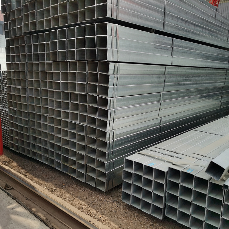 Hot sale 100*100 hot dip gi  square tube ASTM A500 grade rectangle galvanized steel pipe tube