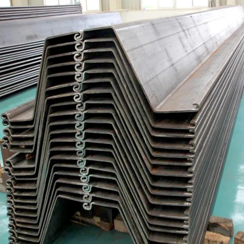 U Z type 2 4 retaining seawalls supplier no steel sheet Pile Larsen piling for water solution