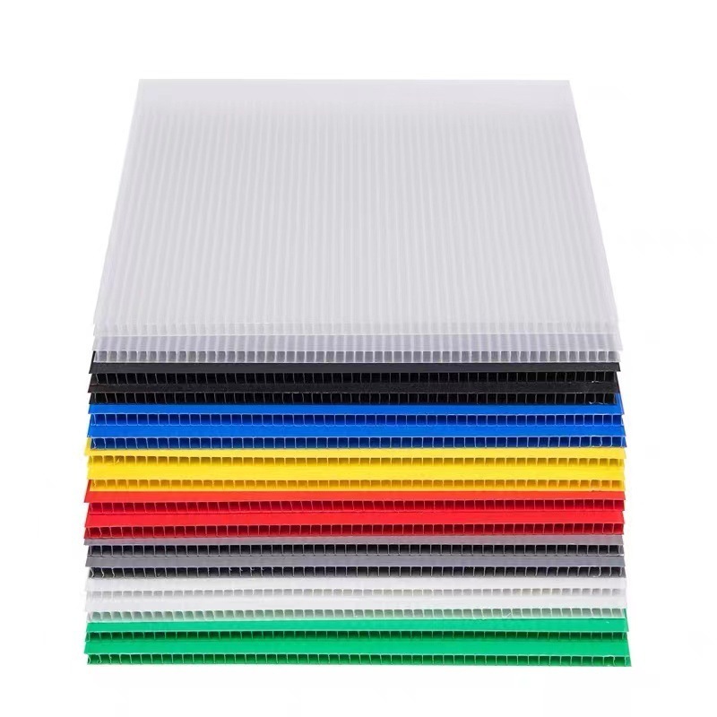 100% Polypropylene Material Hollow Corflute Board 3mm 4mm 5mm 6mm Thickness Plastic Corrugated PP Hollow Sheet Board