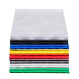 100% Polypropylene Material Hollow Corflute Board 3mm 4mm 5mm 6mm Thickness Plastic Corrugated PP Hollow Sheet Board