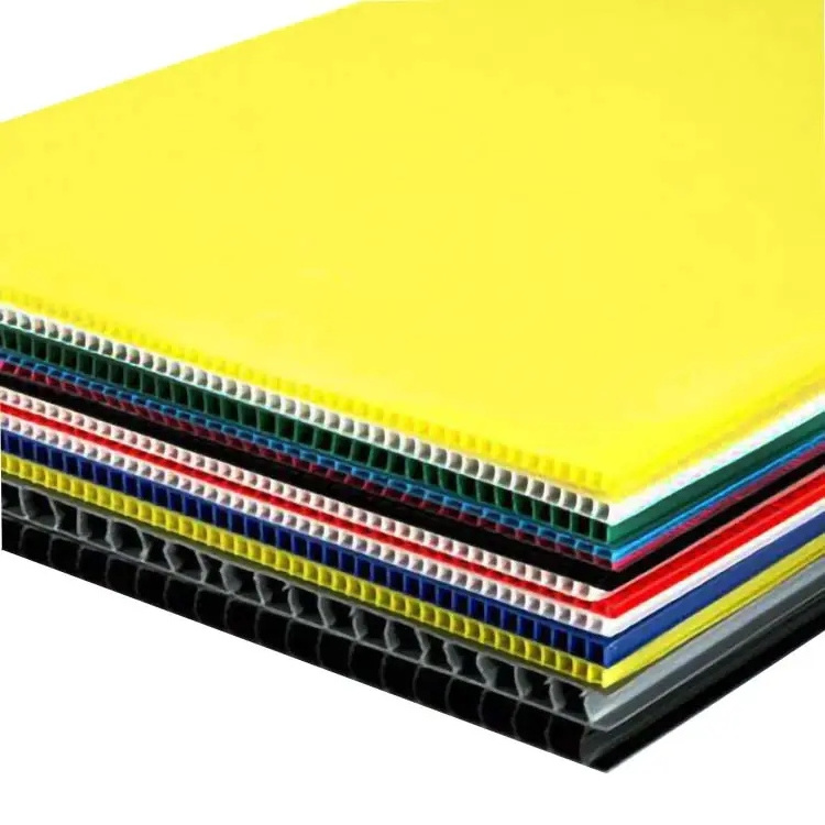 2400x1200mm Uv Protection Pp Hollow Sheet 2mm 3mm 4mm 5mm Colourful Coreflute Coroplast Plastic Sheet For Packing