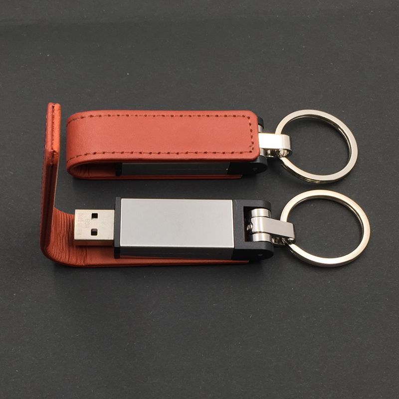 2024 leather USB flash drive 64GB u disk factory custom logo 	 usb flash drive 128 gb