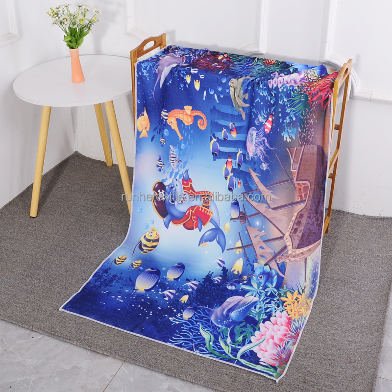 Wholesalers Yarn Dyed Fitted Beach Towel for Lounge Chair with Pocket Christmas Space Valentine Business Baby Kids Party Gifts