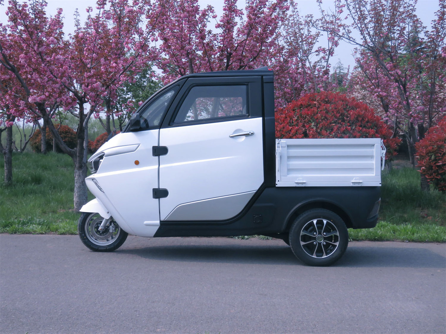 EEC L5E Approval 3KW 3 Wheel Electric Passenger Tricycle Mini Pickup Truck With Cabin