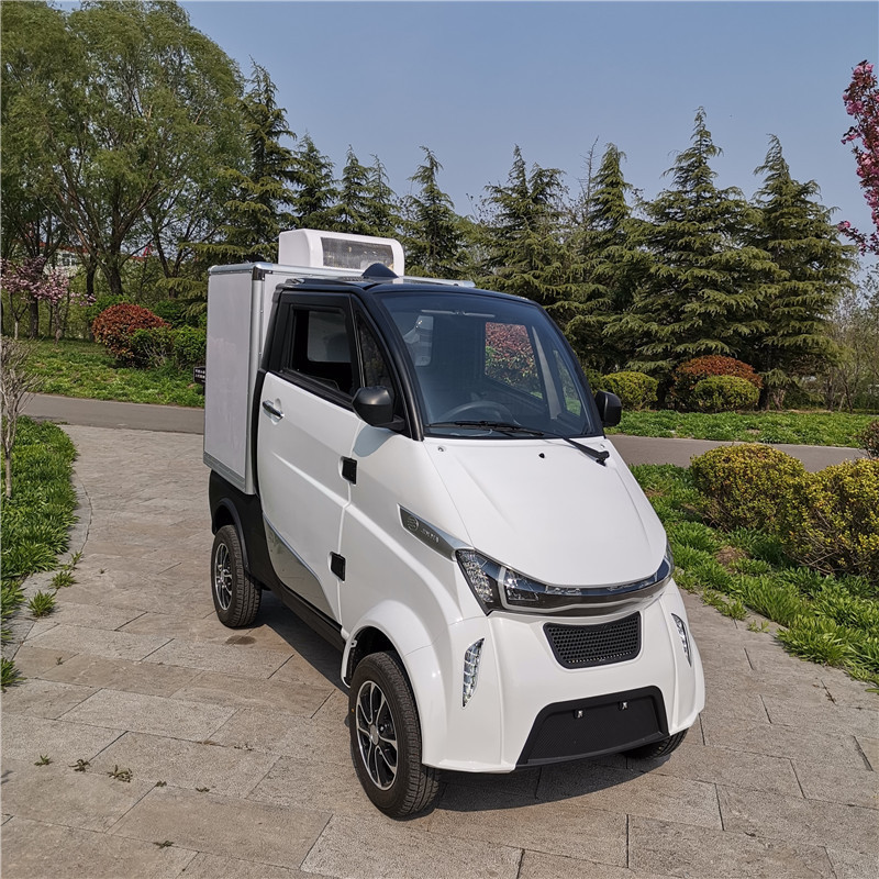 Small electric car L6e electric mini van with cooling cargo box for food delivery