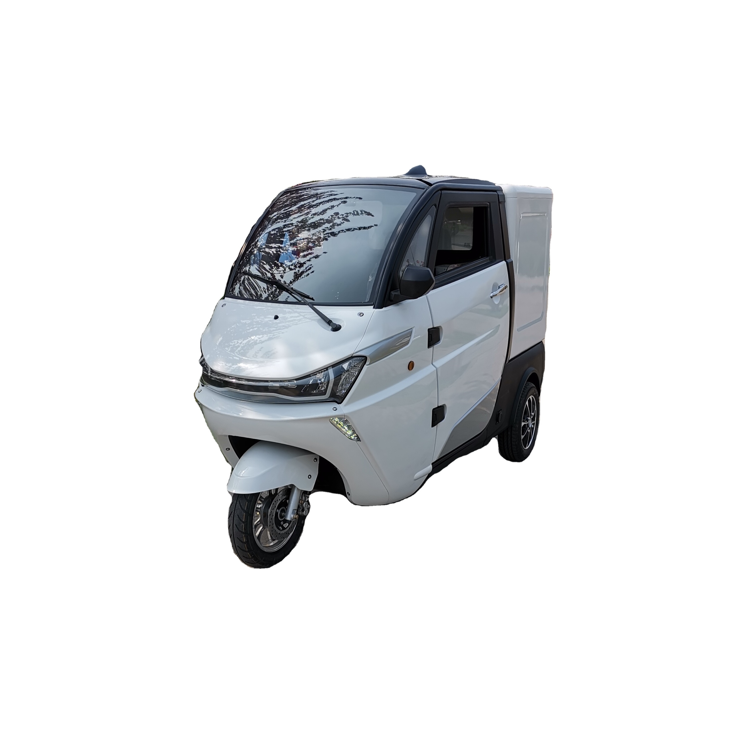 EEC Approval 3 Wheel Cabin Scooter Tricycle Electric Motorcycle Cargo Logistics  Van